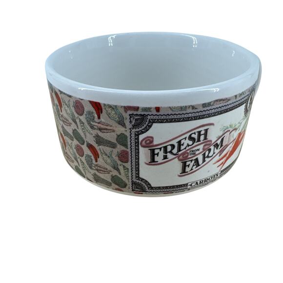 Soup Mugs with Handles 2 VTG Farm Fresh Stackable Houston Harvest Stackable - Picture 9 of 14